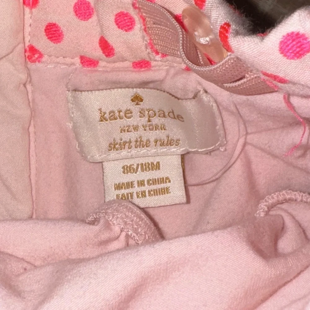 Kate Spade Girls Pink Polka Dot Skirt with Bloomers Zip Closure 18MOS